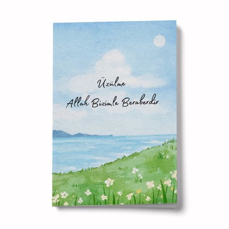 Allah Bizimle Beraberdir A6 Çizgili Mini Defter Not Defteri