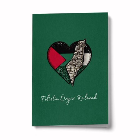 Filistin Özgür Kalacak A6 Çizgili Mini Defter Not Defteri