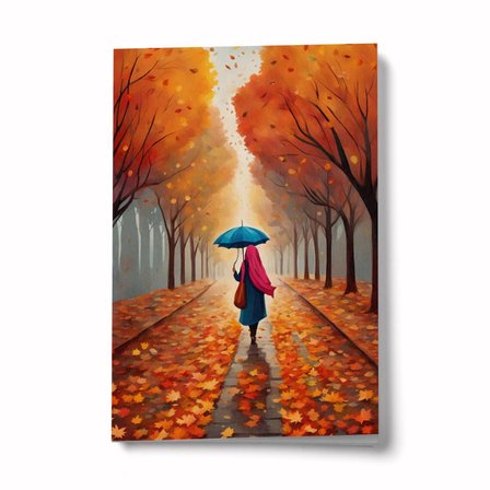 Bir Sonbahar Günü A6 Çizgili Mini Defter Not Defteri