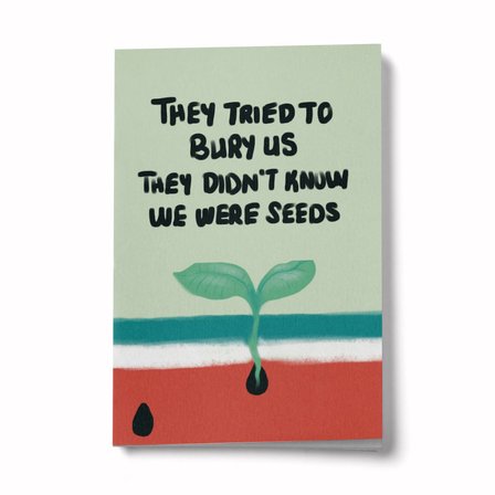 Seeds, not Silence Filistin A6 Çizgili Mini Defter Not Defteri
