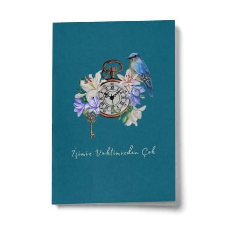 İşimiz Vaktimizden Çok A6 Çizgili Mini Defter Not Defteri
