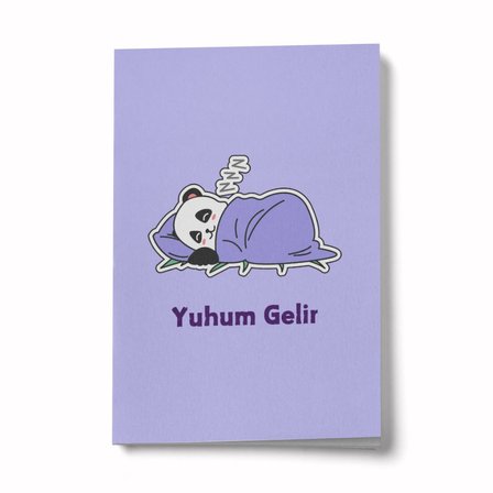 Panda Serisi Yuhum Gelir A6 Çizgili Mini Defter Not Defteri