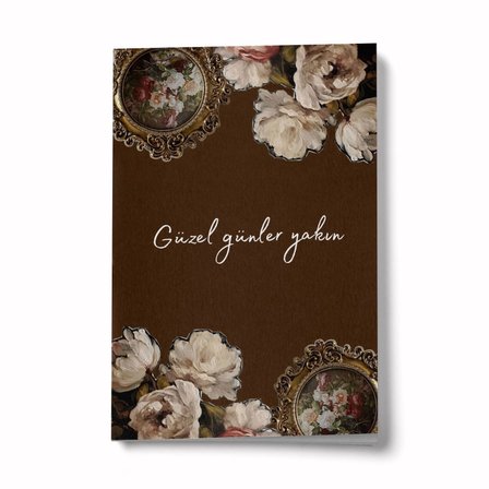 Vintage Serisi 8 Güzel Günler Yakın A6 Çizgili Mini Defter Not Defteri
