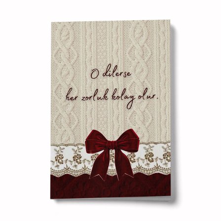 Vintage Serisi 10 O Dilerse Her Zorluk Kolay Olur A6 Çizgili Mini Defter Not Defteri