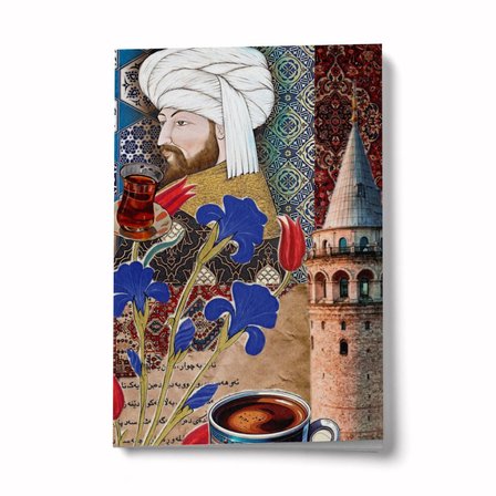 Kolaj Serisi 46 Fatih’in Rüyası A6 Çizgili Mini Defter Not Defteri