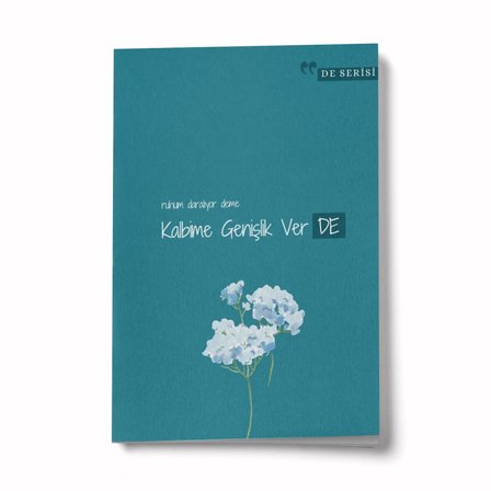 De Serisi "Ruhum Daralıyor" Deme "Kalbime Genişlik Ver" De A6 Çizgili Mini Defter Not Defteri