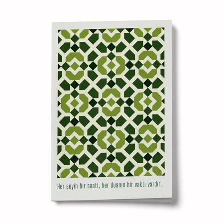 Her Şeyin Bir Saati, Her Duanın Bir Vakti Vardır A6 Çizgili Mini Defter Not Defteri