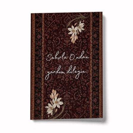 Sabırla O’ndan Yardım Dileyin A6 Çizgili Mini Defter Not Defteri