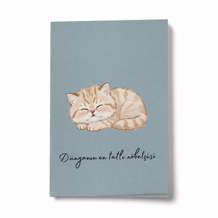 Dünyanın En Tatlı Nöbetçisi A6 Çizgili Mini Defter Not Defteri