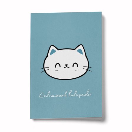 Gülümsemek Bulaşıcıdır A6 Çizgili Mini Defter Not Defteri