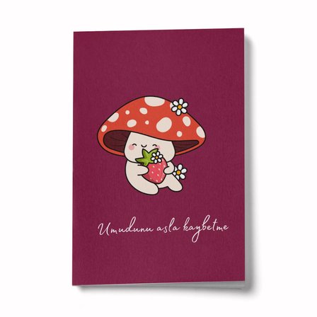 Umudunu Asla Kaybetme A6 Çizgili Mini Defter Not Defteri
