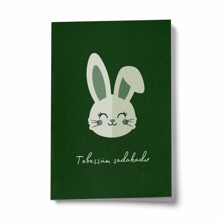 Tebessüm Sadakadır (Tavşan) A6 Çizgili Mini Defter Not Defteri