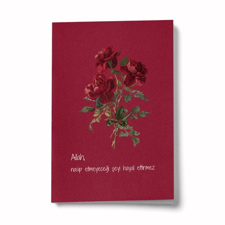 Allah, Nasip Etmeyeceği Şeyi Hayal Ettirmez A6 Çizgili Mini Defter Not Defteri