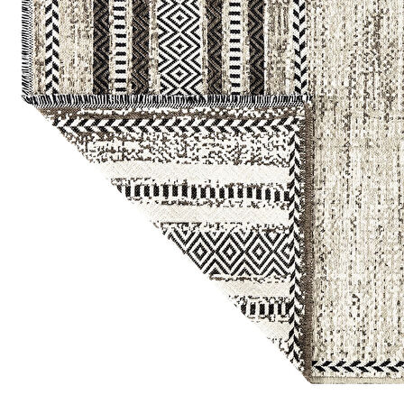 PALERMO 6810 Bej Çift Taraflı Yıkanabilir Dokuma Kolay Temizlenir Halı Kilim