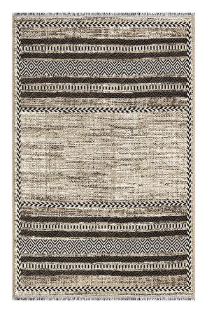 PALERMO 6810 Bej Çift Taraflı Yıkanabilir Dokuma Kolay Temizlenir Halı Kilim