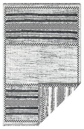 PALERMO 6810A Gri Çift Taraflı Yıkanabilir Dokuma Kolay Temizlenir Halı Kilim