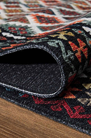 VALENCIA 1505 Renkli Kaymaz Taban Yıkanabilir Modern Halı Kilim