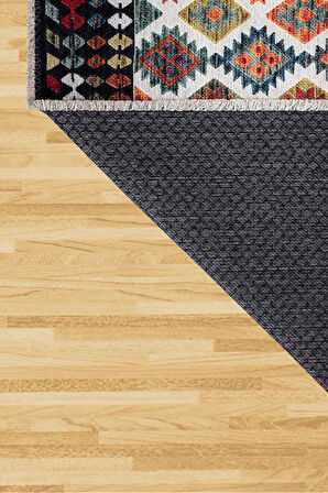 VALENCIA 1505 Renkli Kaymaz Taban Yıkanabilir Modern Halı Kilim