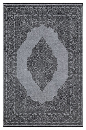 MONET 4123A Gri Klasik Modern Toz Tutmayan Halı Kilim