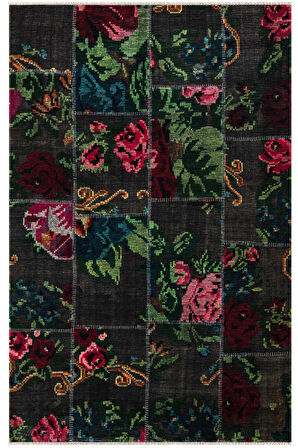 EFES 2302 Patchwork Yumuşak Doku Leke Tutmayan Modern Halı Kilim