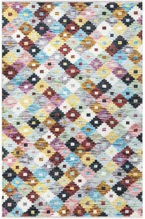 VALENCIA 1502 Renkli Kaymaz Taban Yıkanabilir Modern Halı Kilim