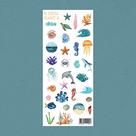 M34 – Deniz Canlıları Temalı Sticker Seti