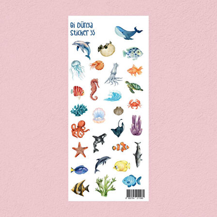 M35 – Okyanus Temalı Sticker Seti