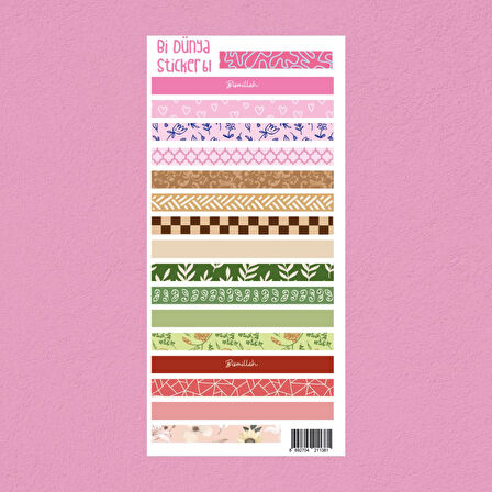 M61 – Renkli Bantlar - 2 İslami Sticker Seti