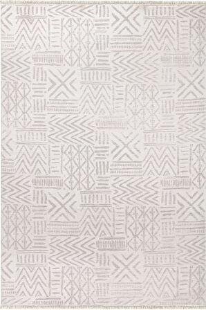 KİLİMİSTA MİLANO ML201 Krem Leke Tutmaz Antialerjik Yıkanılabilir Dokuma Dekoratif Halı Kilim