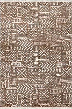 KİLİMİSTA MİLANO ML202 Açık Bej Leke Tutmaz Antialerjik Yıkanılabilir Dokuma Dekoratif Halı Kilim