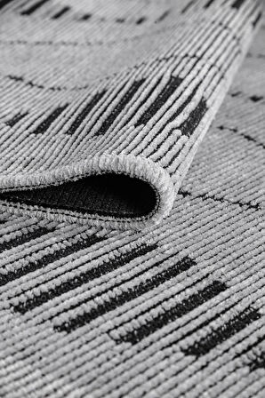 TROY Yıkanabilir Kaydırmaz, Pamuk Dokuma, Premium Kalite Salon&mutfak&yemek Odası Kilimi TY106-A.Gri