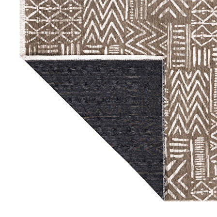 MİLANO ML202 Açık Bej Leke Tutmaz Antialerjik Yıkanılabilir Dokuma Dekoratif Halı Kilim Yolluk