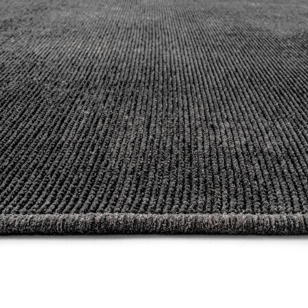 TROY Yıkanabilir Kaydırmaz, Pamuk Dokuma, Premium Kalite Salon&mutfak&yemek Odası Kilimi Antrasit
