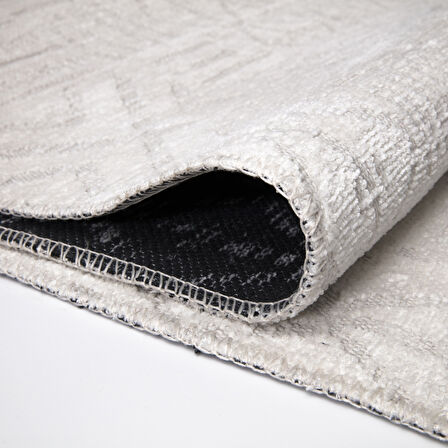 MİLANO ML201 Krem Leke Tutmaz Antialerjik Yıkanılabilir Dokuma Dekoratif Halı Kilim Yolluk