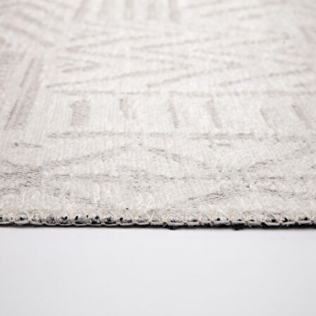 MİLANO ML201 Krem Leke Tutmaz Antialerjik Yıkanılabilir Dokuma Dekoratif Halı Kilim Yolluk