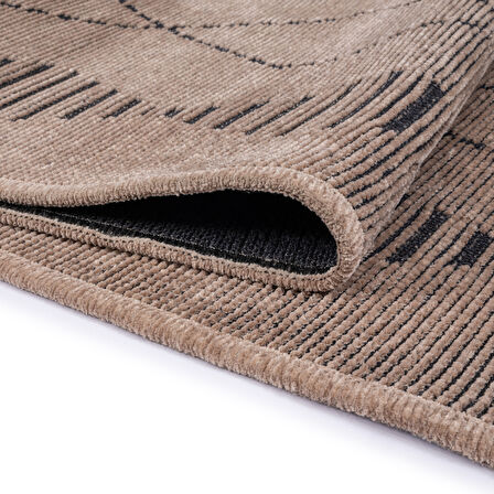 TROY Yıkanabilir Kaydırmaz, Pamuk Dokuma, Premium Kalite Salon&mutfak&yemek Odası Kilimi TY106-Bej