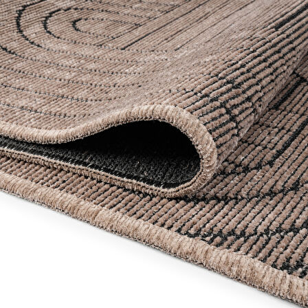 TROY Yıkanabilir Kaydırmaz, Pamuk Dokuma, Premium Kalite Salon&mutfak&yemek Odası Kilimi TY112-Bej