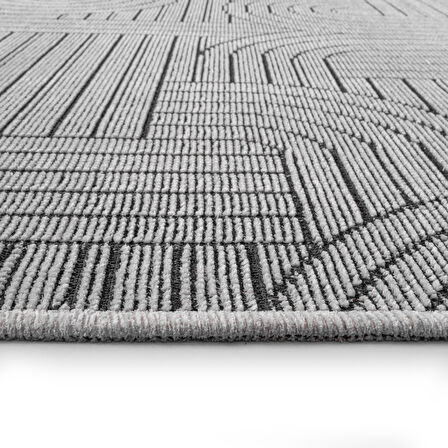 TROY Yıkanabilir Kaydırmaz, Pamuk Dokuma, Premium Kalite Salon&mutfak&yemek Odası Kilimi TY112-A.Gri