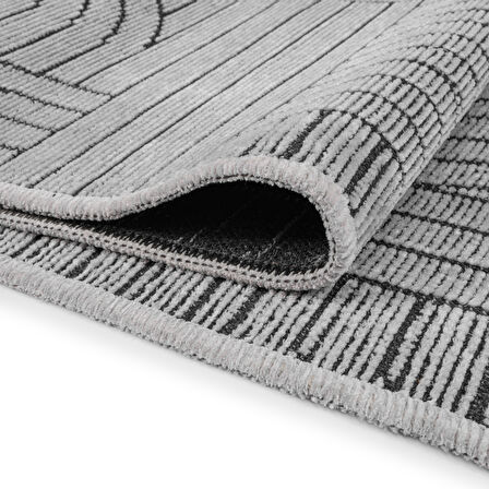 TROY Yıkanabilir Kaydırmaz, Pamuk Dokuma, Premium Kalite Salon&mutfak&yemek Odası Kilimi TY112-A.Gri