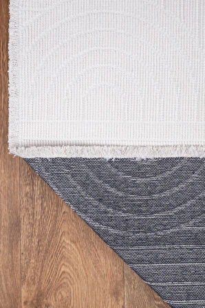 TROY Yıkanabilir Kaydırmaz, Pamuk Dokuma, Premium Kalite Salon&mutfak&yemek Odası Kilimi TY112-Kemik