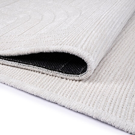 TROY Yıkanabilir Kaydırmaz, Pamuk Dokuma, Premium Kalite Salon&mutfak&yemek Odası Kilimi TY112-Kemik