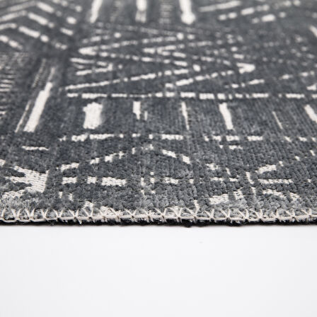 MİLANO ML203 Açık Gri Leke Tutmaz Antialerjik Yıkanılabilir Dokuma Dekoratif Halı Kilim Yolluk