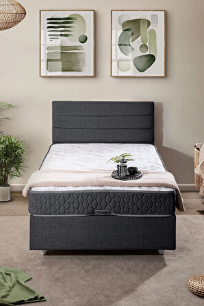 Sofia Tek Kişilik Baza Başlık Comfort Yatak Seti Krem
