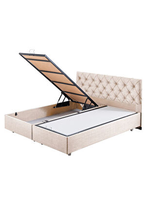 Eylül Ikili Set, Çift Kişilik Baza Başlık Seti, Krem