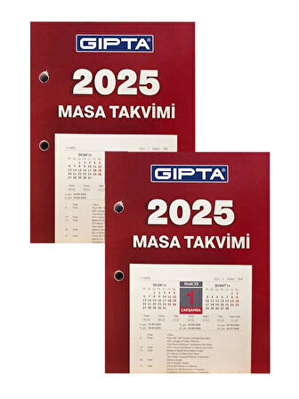 Gıpta 2025 Blok Masa Takvimi 10x13 cm 2 Adet