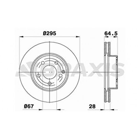 Mercedes Fren Diski On W204 07>14 S204 07>14 C204 11> R197 11> C197 10> - Braxıs Ae0147