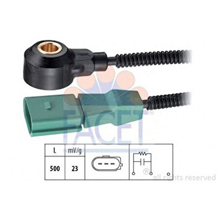 Vag Vuruntu Sensoru (yesil) Amarok CC Eos Golf V VI Jetta Passat Polo Tiguan Touareg T6 A1 A3 A4 A5 A6 A - Facet 9.3163