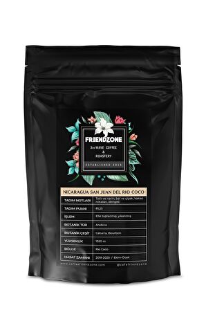 Nicaragua San Juan Del Rio Coco Yöresel Kahve 250 Gr
