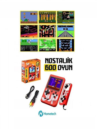 SUP Oyun Konsolu Taşınabilir Video Mini Atari 600 Oyun