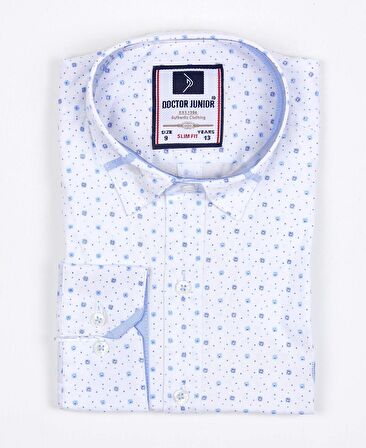 Erkek Çocuk Desenli Uzun Kol Spor Gömlek